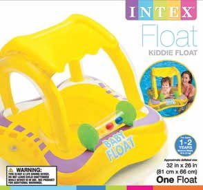 Details about   Intex Kiddie Float Baby Toddler Pool Raft Inflatable Seat w Sunshade NEW 32”x26” 