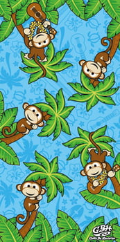 30" by 60" Monkey Music (30"x60") Towel