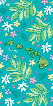 30" by 60" Island Chain Floral (30" x 60") Towel