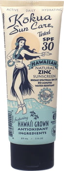 Kokua Sun Care Tinted Natural Zinc Sunscreen SPF 30 - 3 oz