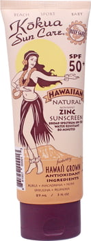 Kokua Sun Care Natural Zinc Sunscreen SPF 50 - 3 oz