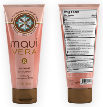 Maui Vera Mineral Sunscreen SPF 30 - 3 oz