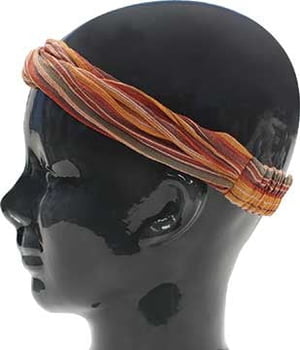 Island Headband - Striped Orange