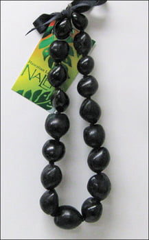 Kukui Leis, Chokers & Wristlets CHOKER KUKUI NUT BLACK