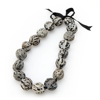 CHOKER KUKUI NUT BLACK/WHITE