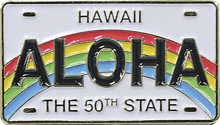 Pin Aloha License Plate