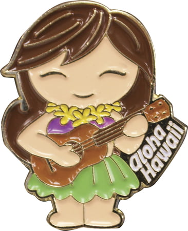 Pin Hula Girl Ukulele