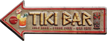 Metal Wall Sign - Tiki Bar