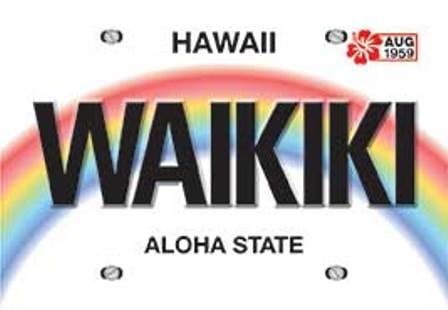Waikiki License Playing Cards