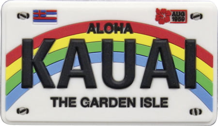 Kauai License Plate Rubber Magnet