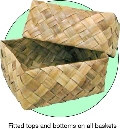 Basket Lauhala 3”x7”x10”