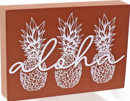 Wood Sign - Aloha Pineapple