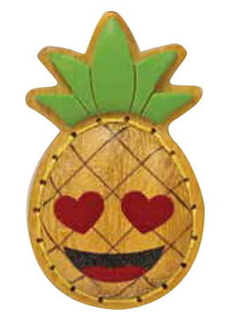 Keychains Aloji Emoji Wood Keychain Pineapple Stitch Love - Pack of 3