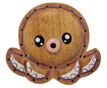 Keychains Hawaiian Stuff Wood Keychain Ono Octopus Stitch - Pack of 3