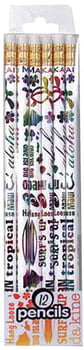 Stationery Hawaii Icons Pencils - 12 Pack Foil