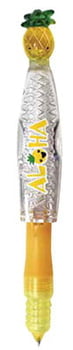 Folding Light Up Pen Hawaii Pineapple Yellow -Pack of 6