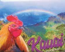 Badge Magnets Kauai - Kalalau Valley Rooster