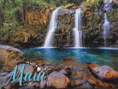Magnets Badge Magnets Maui - Three Bears Waterfalls