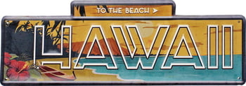 Signs & License Plates Metal Wall Sign - Hawaii