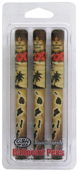 Stationery Ballpoin Pen 3 Packs - Island Chain Brown