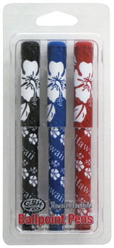 Ballpoint Pen 3 Packs - Hibiscus