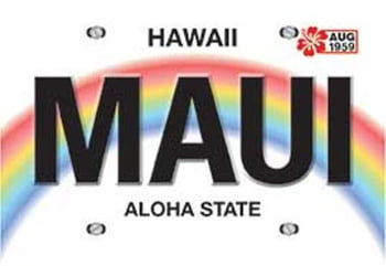 Maui License Plate Playing Cards