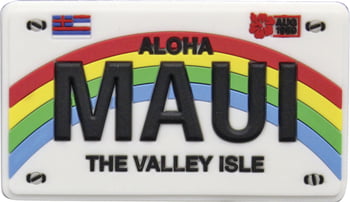 Maui License Plate Rubber Magnet