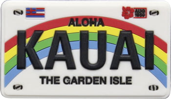 Kauai License Plate Rubber Magnet