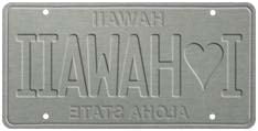 6"x12" Vintage License Plate - I Love Hawaii