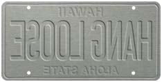 6"x12" Vintage License Plate - Hang Loose