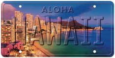 6"x12" Vintage License Plate - Waikiki Pink