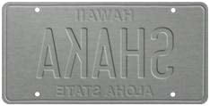 6"x12" Vintage License Plate - Shaka