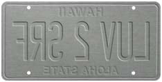 6"x12" Vintage License Plate - LUV 2 SRF
