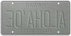 6"x12" Vintage License Plate - Aloha ‘Oe