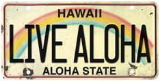 Signs & License Plates 6"x12" Vintage License Plate - Live Aloha