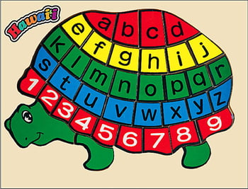 Puzzles Wooden Puzzle - Turtle with Alphabet