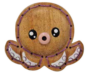Hawaiian Stuff Wood Keychain Ono Octopus Stitch - Pack of 3