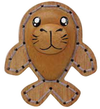 Hawaiian Stuff Wood Keychain Makana Seal Stitch - Pack of 3