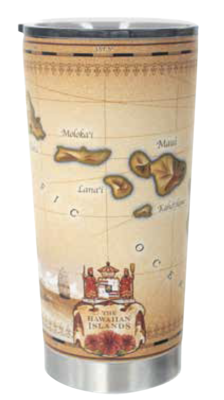 Tumbler 20 oz - Vintage Island Map