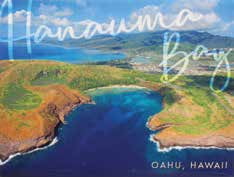 Badge Magnets Oahu - Hanauma Bay Aerial - Pack of 5