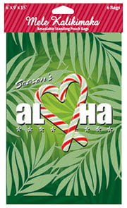 Christmas Zip Bags - Candy Cane Heart - Pack of 36 Bags