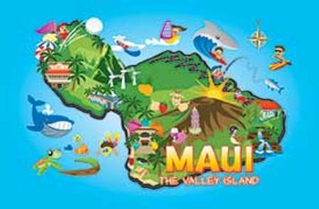 Maui Fun Map Playing Cards