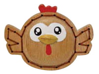 Hawaiian Stuff Wood Keychain Kauka‘i Rooster Stitch - Pack of 3