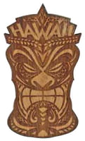 Laser Engraved Wood Keychain Tiki - Pack of 3