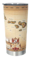 Tumbler 20 oz - Vintage Island Map