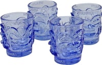 Shot Glass Ooga-Shaka Tiki Light Blue (set of 4)