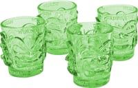 Shot Glass Ooga-Shaka Tiki Light Green (set of 4)