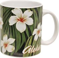 11 oz Mug - Plumeria Black