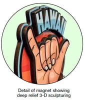 3-D Magnet Medium - Aloha Hibiscus - Pack of 3