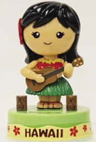 Solar Hula Doll Green Ukulele